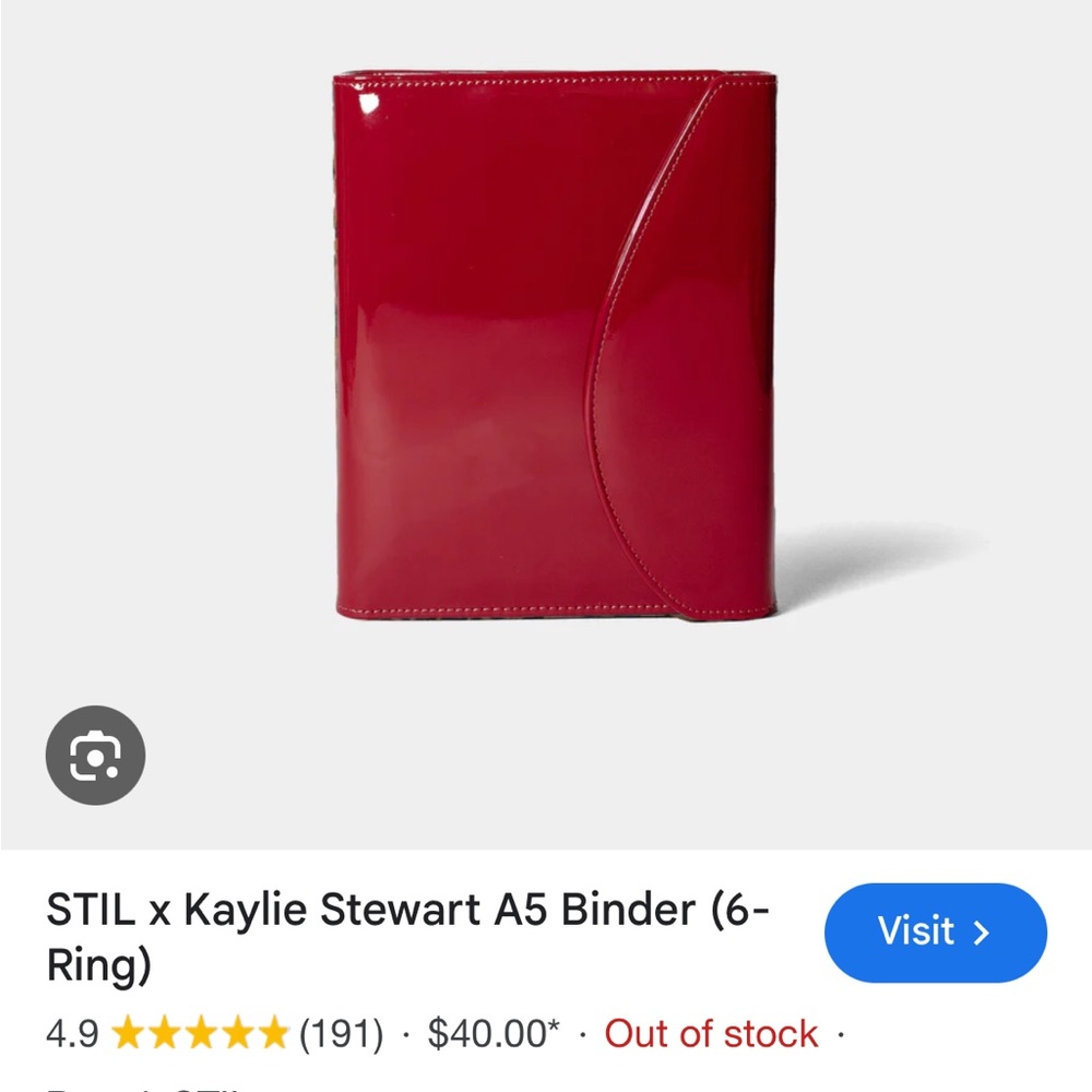 Still Classics red A5 binder